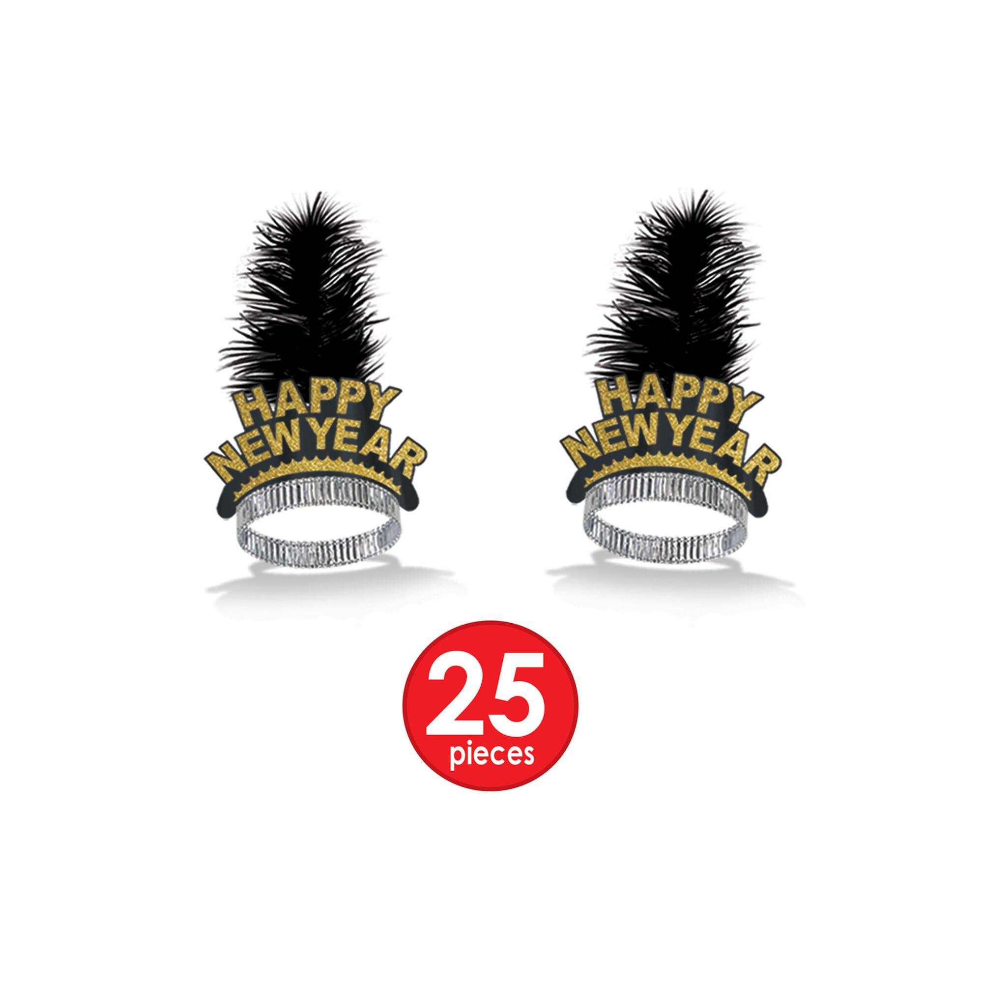 Beistle Black & Gold New Year Top Hat Party Favor Kit for 50